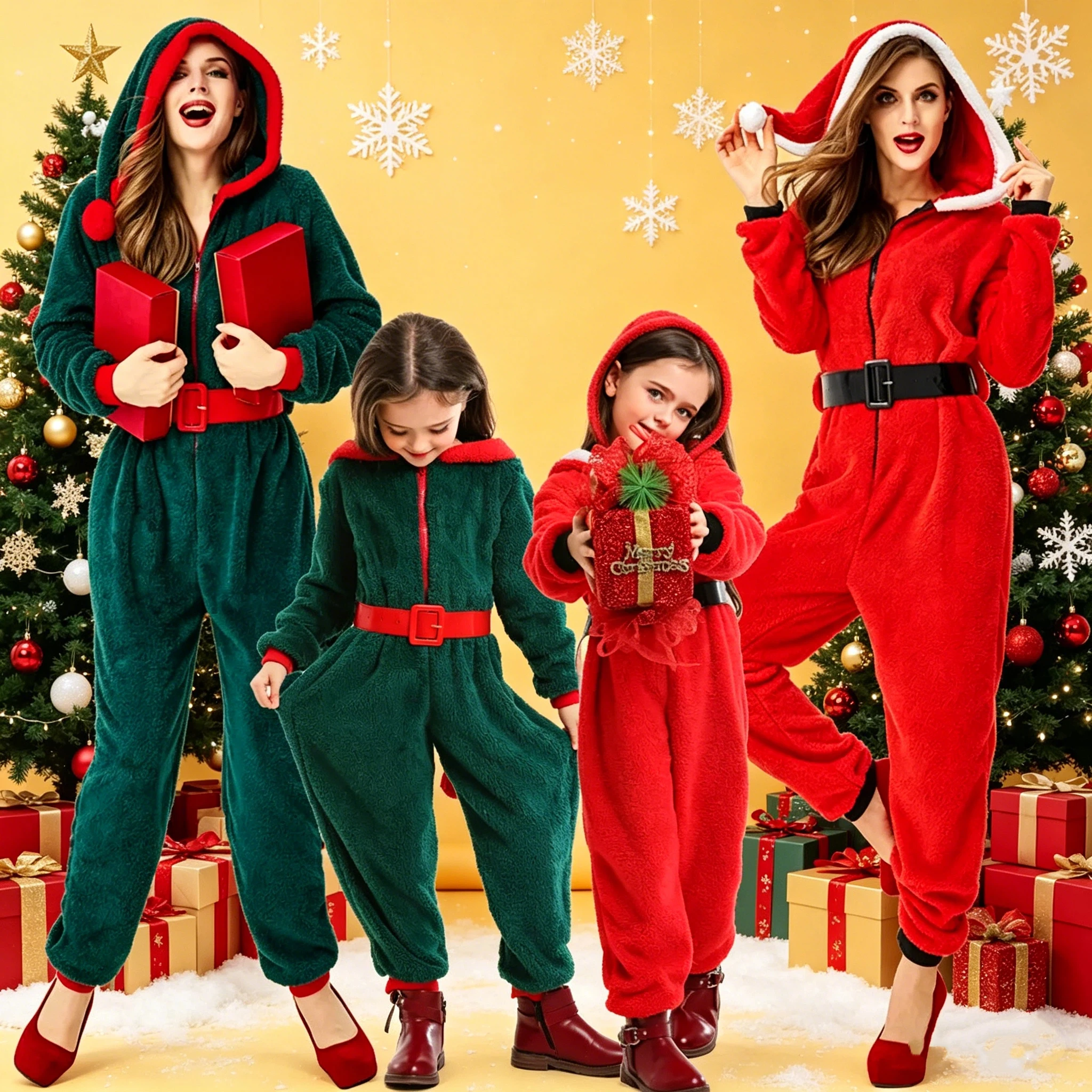 Christmas Clothes Suit Sexy Deluxe Velvet Xmas Party Elf Cosplay Costume Christmases New Year Santa Claus Parent Enfant Jumpsuit
Christmas Clothes Suit Sexy Deluxe Velvet Xmas Party Elf Cosplay Costume Christmases New Year Santa Claus Parent Enfant Jumpsuit