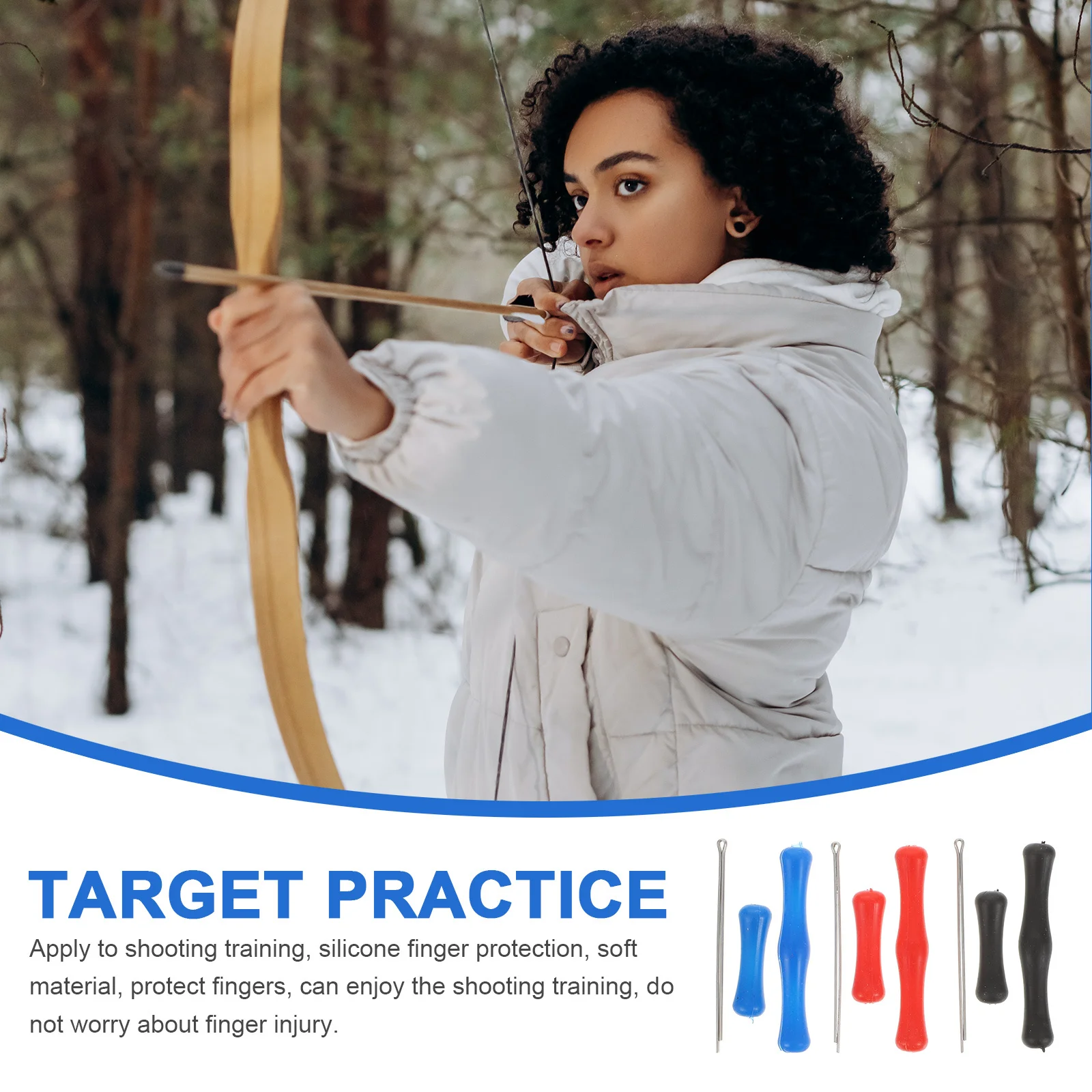 3Pcs Archery Finger Protectors Silicone Bow Finger Protectors Reduce Vibration Training Accessory Supply Silicone Protector
3Pcs Archery Finger Protectors Silicone Bow Finger Protectors Reduce Vibration Training Accessory Supply Silicone Protector