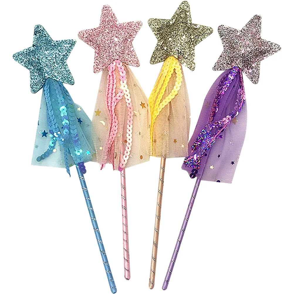 4Pcs Exquisite Fairy Sticks Smooth Portable Childrens Wands for Dress Up Game Reward Classroom Fun Shiny Performance Accessory
4Pcs Exquisite Fairy Sticks Smooth Portable Childrens Wands for Dress Up Game Reward Classroom Fun Shiny Performance Accessory