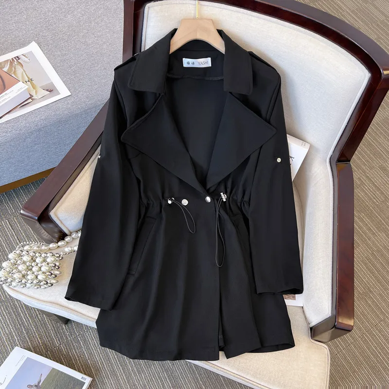 Plus Size Women Clothing 2023 Fat Sister Autumn Clothes New Fashion Mid-Length Waist Hugging Loose Slimming Trench Women Coat
Plus Size Women Clothing 2023 Fat Sister Autumn Clothes New Fashion Mid-Length Waist Hugging Loose Slimming Trench Women Coat