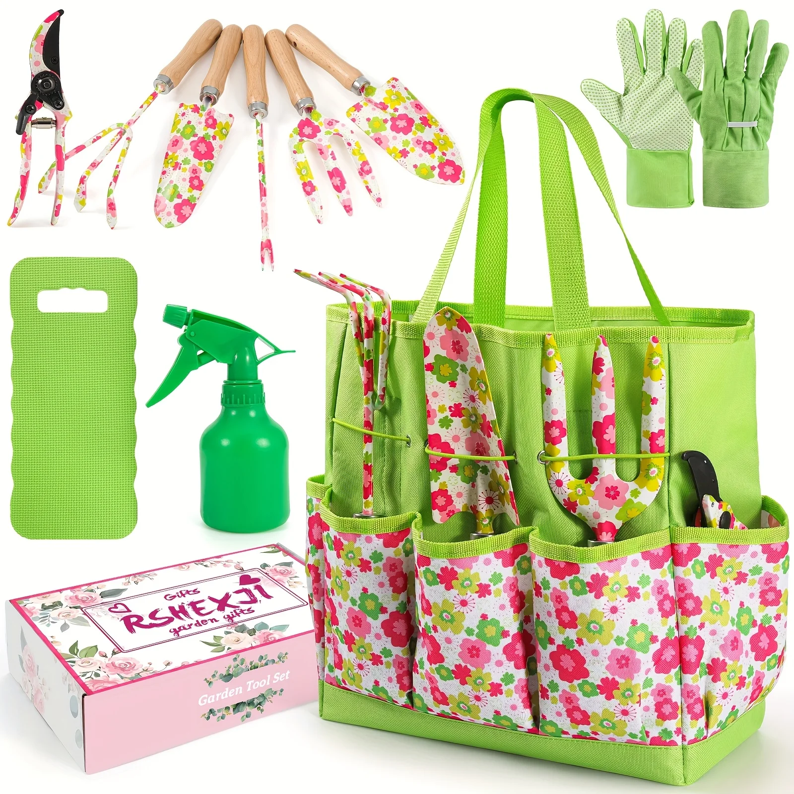 Gardening Tools 10PCS Heavy Duty Garden Hand Tools with Fashion Floral Organizer Handbag Rust-Proof Garden Tool Gifts for Women
Gardening Tools 10PCS Heavy Duty Garden Hand Tools with Fashion Floral Organizer Handbag Rust-Proof Garden Tool Gifts for Women
