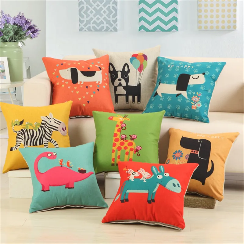45x45cm Cartoon Animal Printed Cotton Linen Cushion Cover Home Sofa Chair Children Bedroom Decoration
45x45cm Cartoon Animal Printed Cotton Linen Cushion Cover Home Sofa Chair Children Bedroom Decoration