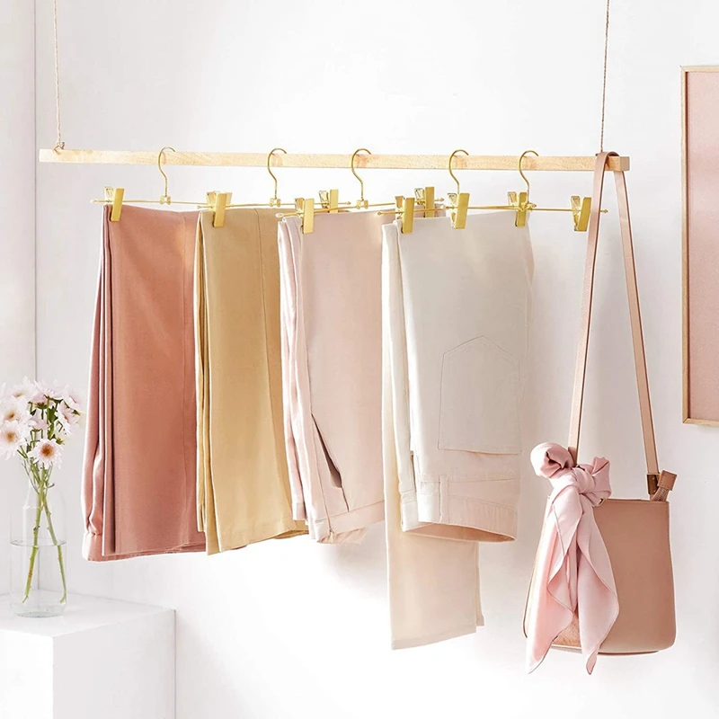 Flash Trend 20 Pieces Trouser Hangers Clothing Made Of Metal Clothes Hangers 30.5Cm With 2 Non-Slip Clips For Skirts Pants Under
Flash Trend 20 Pieces Trouser Hangers Clothing Made Of Metal Clothes Hangers 30.5Cm With 2 Non-Slip Clips For Skirts Pants Under