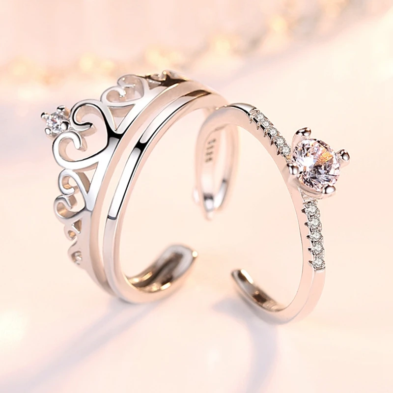 New 925 Silver Plated Classic Crown Ring Set For Women Lover Fashion Adjustable Ring Women Anniversary Jewelry Accessories Gift
New 925 Silver Plated Classic Crown Ring Set For Women Lover Fashion Adjustable Ring Women Anniversary Jewelry Accessories Gift