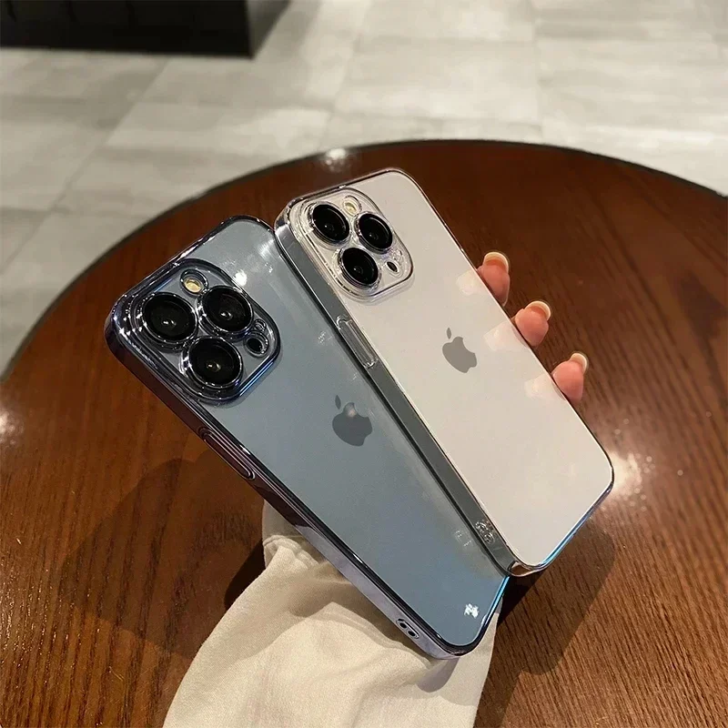 Роскошный прозрачный чехол с покрытием для телефона iPhone 15 14 13 11 12 Pro Max Mini 7 8 Plus XS XR X SE2, защитный чехол для объектива
Роскошный прозрачный чехол с покрытием для телефона iPhone 15 14 13 11 12 Pro Max Mini 7 8 Plus XS XR X SE2, защитный чехол для объектива