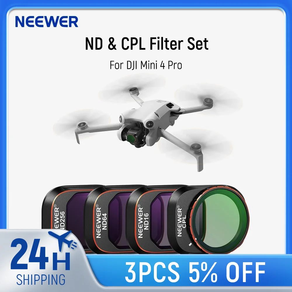 NEEWER Filter Set Compatible with DJI Mini 4 Pro, 4 Pack/6 Pack/8 Pack Filters Drone Lens Accessories
NEEWER Filter Set Compatible with DJI Mini 4 Pro, 4 Pack/6 Pack/8 Pack Filters Drone Lens Accessories