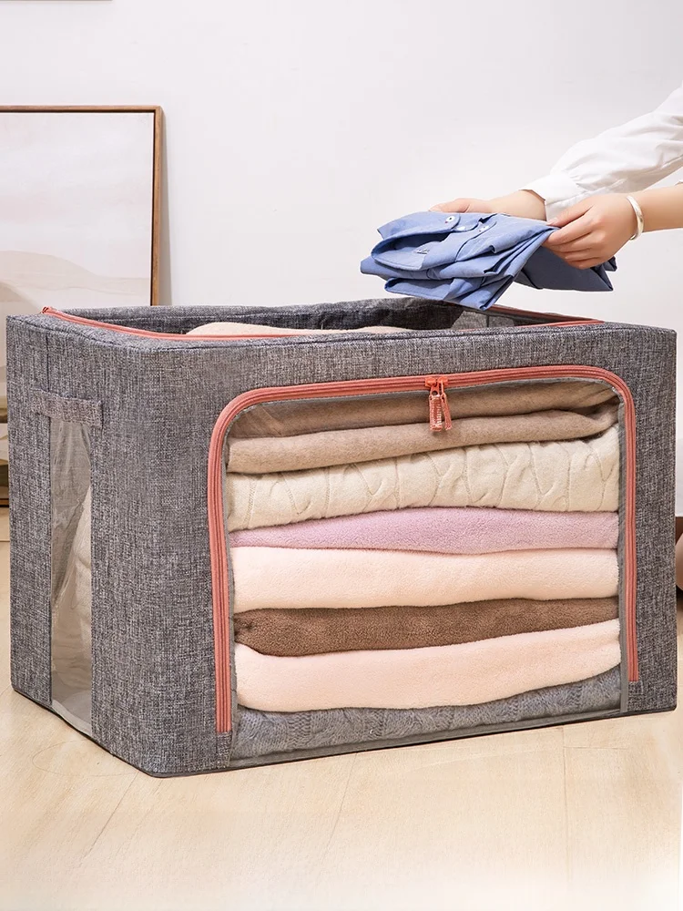 Large Transparent Storage Box with Window for Clothes Toys And Quilts Home Organization Box Foldable Ox Cloth Wardrobe Or...
Large Transparent Storage Box with Window for Clothes Toys And Quilts Home Organization Box Foldable Ox Cloth Wardrobe Or...