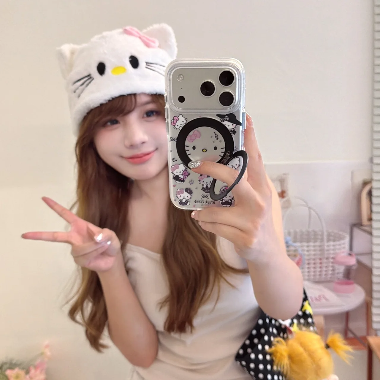 Round-Edge Airbag Double-Sided IMD Hello Kitty All-in-One Stand Phone Case for iphone 17 Promax 16 15 Back Cover Gift
Round-Edge Airbag Double-Sided IMD Hello Kitty All-in-One Stand Phone Case for iphone 17 Promax 16 15 Back Cover Gift