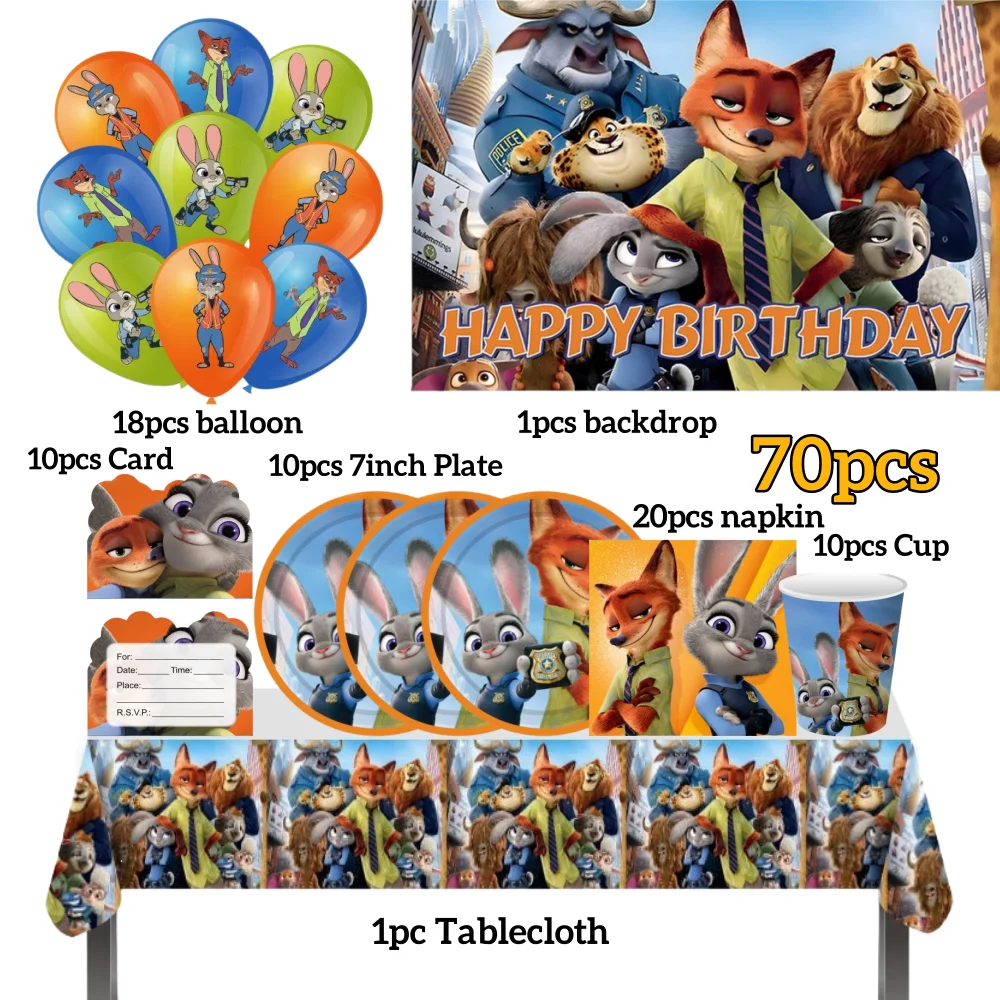 Zootopia Theme Birthday Party Supplie Tableware Paper Plate Cup Tablecloth Girl Baby Shower Aluminum Film Balloon Set Star Globo
Zootopia Theme Birthday Party Supplie Tableware Paper Plate Cup Tablecloth Girl Baby Shower Aluminum Film Balloon Set Star Globo