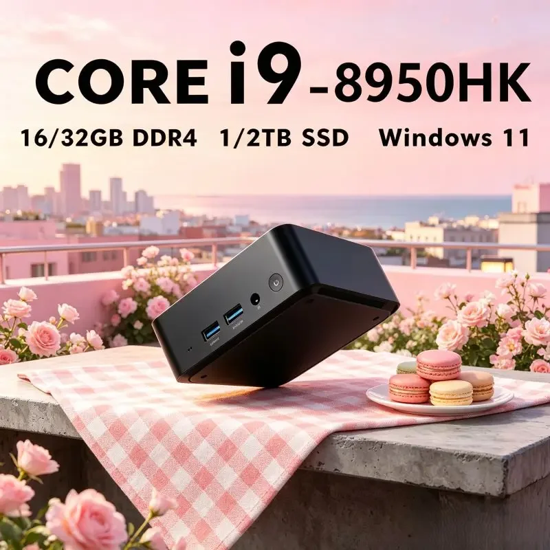 New Mini PC Core I9 8950HK, Win11, 16GB SSD ,WiFi6, BT5.2, 4K, Business-grade Stability, Reliable for Long-hour Office Work
New Mini PC Core I9 8950HK, Win11, 16GB SSD ,WiFi6, BT5.2, 4K, Business-grade Stability, Reliable for Long-hour Office Work