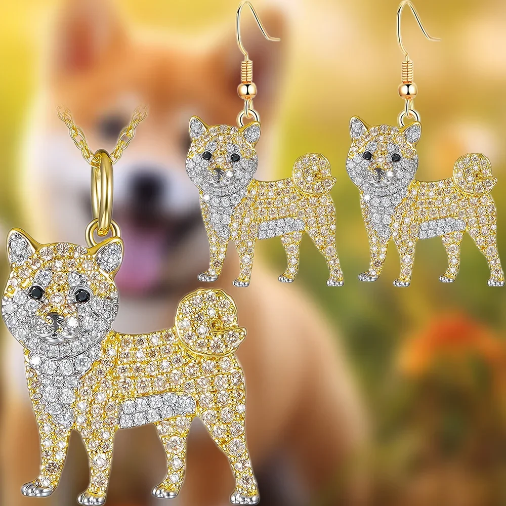 Exquisite Shiba Inu Necklace Earring Set for Women Elegant Pet Puppy Jewelry Animal Accessories Birthday Gifts for Dog Lovers
Exquisite Shiba Inu Necklace Earring Set for Women Elegant Pet Puppy Jewelry Animal Accessories Birthday Gifts for Dog Lovers