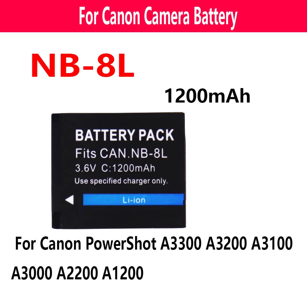Оригинальный аккумулятор NB-8L, 1200 мАч NB8L nb8l для Canon PowerShot A3300 A3200 A3100 A3000 A2200 A1200 IS, аккумуляторы для камеры
Оригинальный аккумулятор NB-8L, 1200 мАч NB8L nb8l для Canon PowerShot A3300 A3200 A3100 A3000 A2200 A1200 IS, аккумуляторы для камеры
