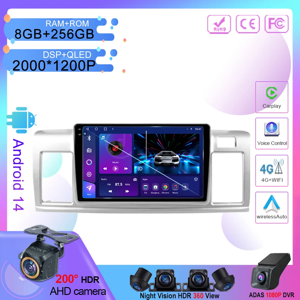 Carplay Android 14 For Toyota Raum 2 Z20 2003 - 2011 RHD Android Auto Radio Stereo Multimedia Player Navigation GPS NO 2din DVD
Carplay Android 14 For Toyota Raum 2 Z20 2003 - 2011 RHD Android Auto Radio Stereo Multimedia Player Navigation GPS NO 2din DVD