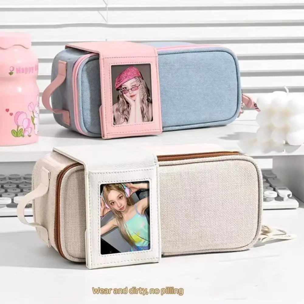 Solid Color Large Capacity Pencil Case Simplicity Design Korean Fashion Stationery Bag Large Capacity Scrapbook Pen Organizer
Solid Color Large Capacity Pencil Case Simplicity Design Korean Fashion Stationery Bag Large Capacity Scrapbook Pen Organizer