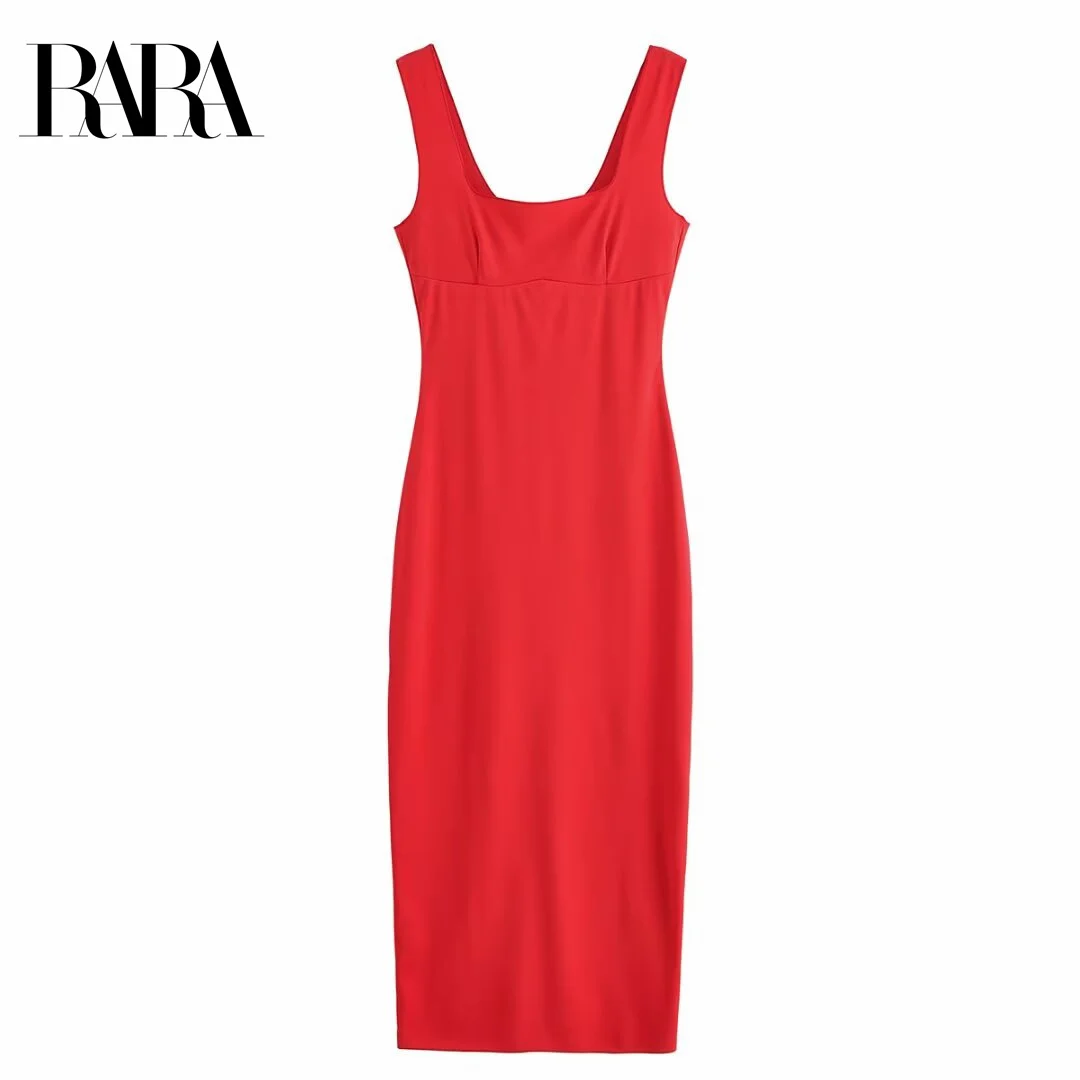 RARA Womens French Simple Sexy Sleeveless Square - neck Vest - style Mid - length Fitted Dress Stylish Womens Dress
RARA Womens French Simple Sexy Sleeveless Square - neck Vest - style Mid - length Fitted Dress Stylish Womens Dress