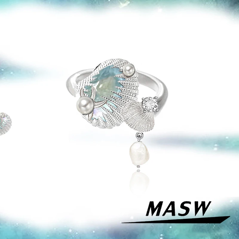 MASW Original Design Elegant Temperament Fashion Jewelry Shell Shape Rings For Women Girl Pretty Popular Accessories
MASW Original Design Elegant Temperament Fashion Jewelry Shell Shape Rings For Women Girl Pretty Popular Accessories