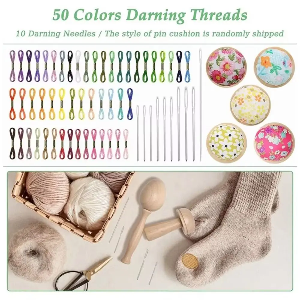 DIY Crafts Sock Darning Kit Weaving Loom Portable Knitting Patch Repairing Tool Egg/Mushroom Shaped Wooden Base
DIY Crafts Sock Darning Kit Weaving Loom Portable Knitting Patch Repairing Tool Egg/Mushroom Shaped Wooden Base
