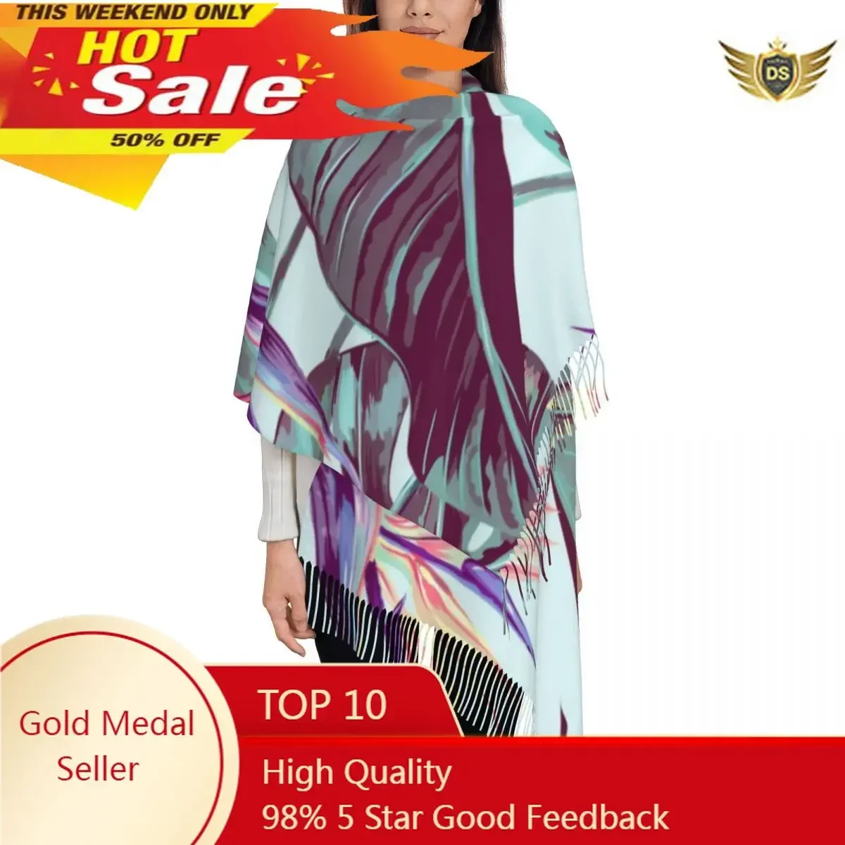 Women Scarf Flowers Jungle Leaves Bird Of Paradise Flower Winter Shawls Thin Wrap Lady Tassel Warm Scarves Hairy Bufanda Stole
Women Scarf Flowers Jungle Leaves Bird Of Paradise Flower Winter Shawls Thin Wrap Lady Tassel Warm Scarves Hairy Bufanda Stole
