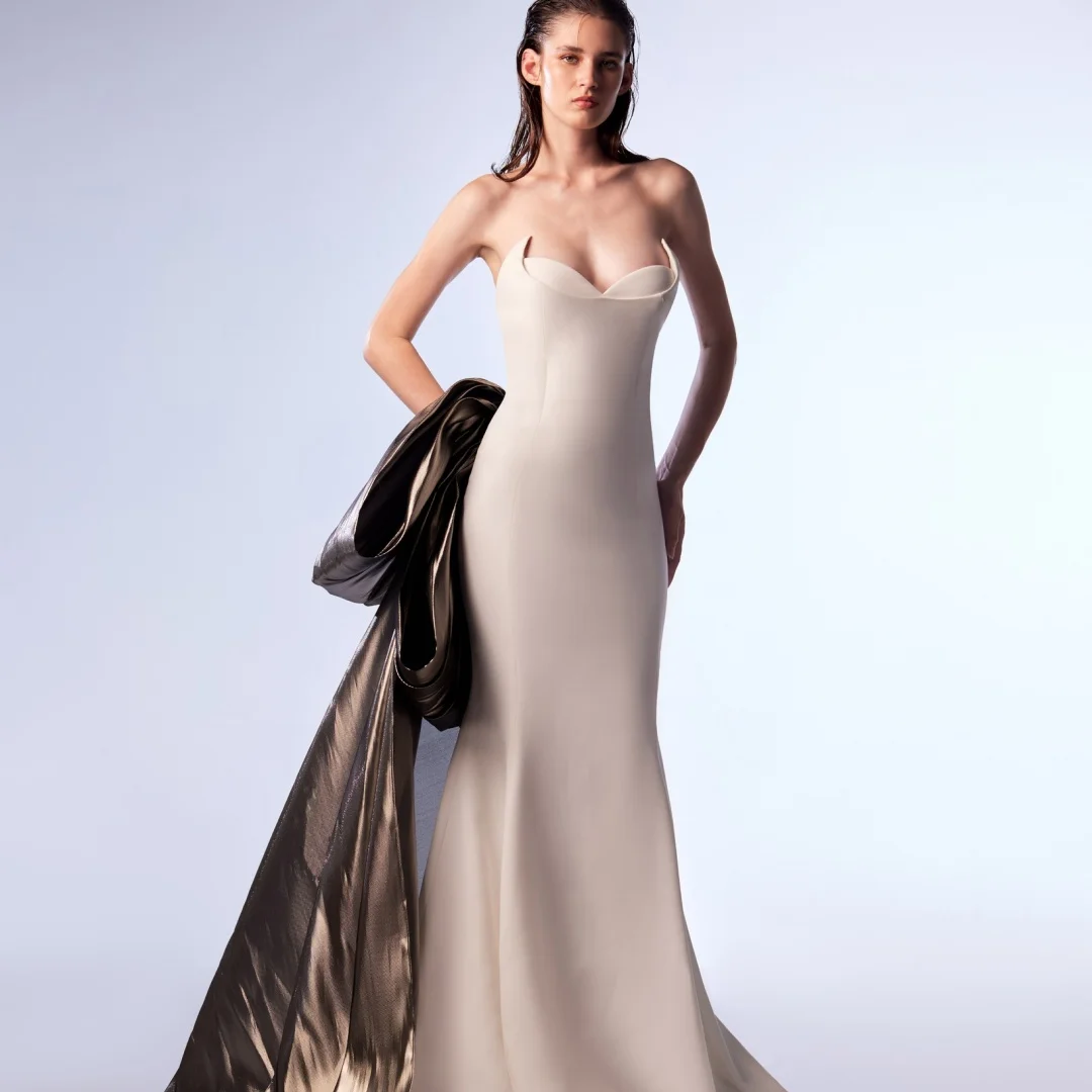 Customized Exquisite Jersey A-Line Evening Dresses Strapless Sleeveless Panel Train Special Occasion Gowns Soft Prom Dress
Customized Exquisite Jersey A-Line Evening Dresses Strapless Sleeveless Panel Train Special Occasion Gowns Soft Prom Dress