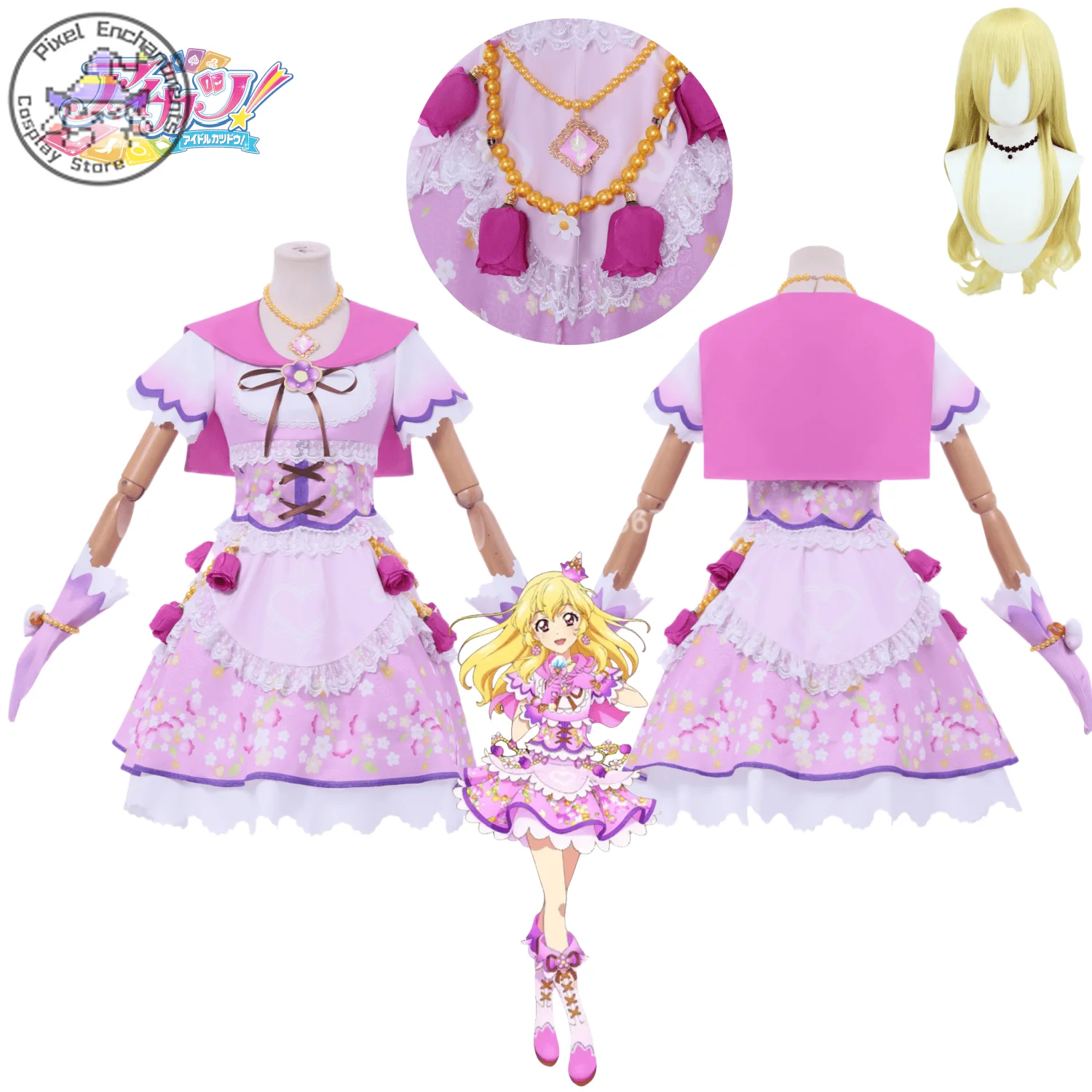 Game Aikatsu Cosplay Costume Popular Anime Hoshimiya Ichigo Role Play Lilac Design Cute Lolita Dress for Women Comic Con Wig
Game Aikatsu Cosplay Costume Popular Anime Hoshimiya Ichigo Role Play Lilac Design Cute Lolita Dress for Women Comic Con Wig
