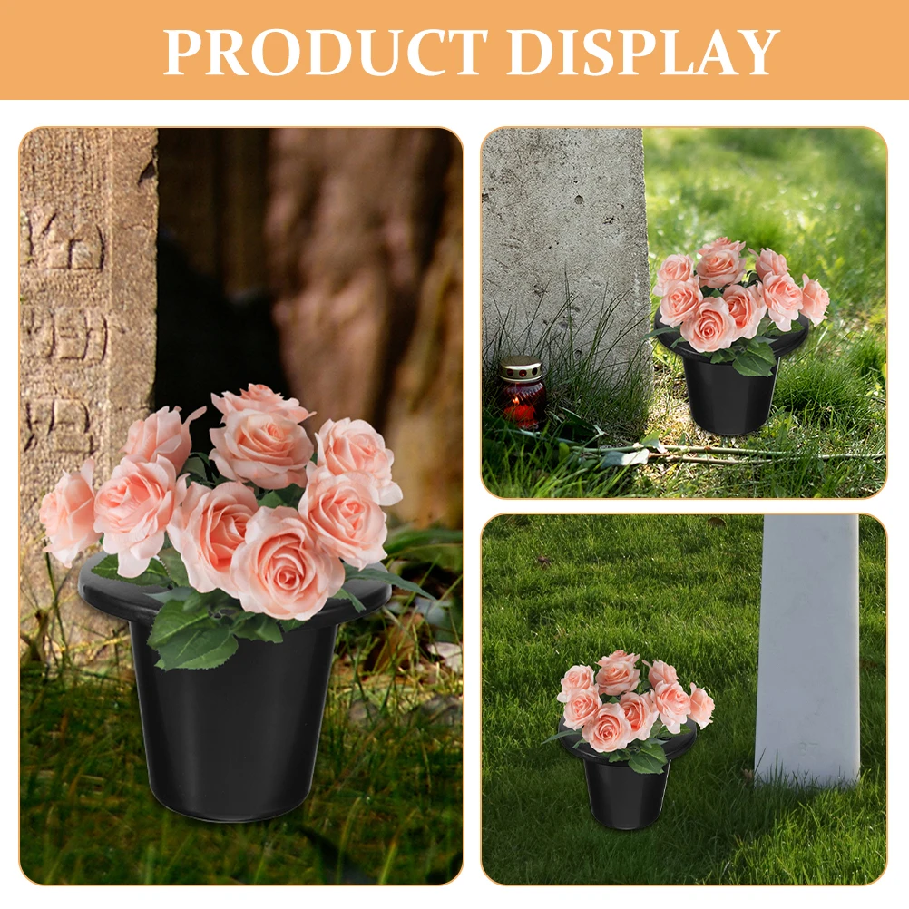 4pcs Black 16 Holes Lotus Base Grave Vase for Cemetery Flower Decorations Plastic Insert Stylish Memorial Arrangements Vase
4pcs Black 16 Holes Lotus Base Grave Vase for Cemetery Flower Decorations Plastic Insert Stylish Memorial Arrangements Vase