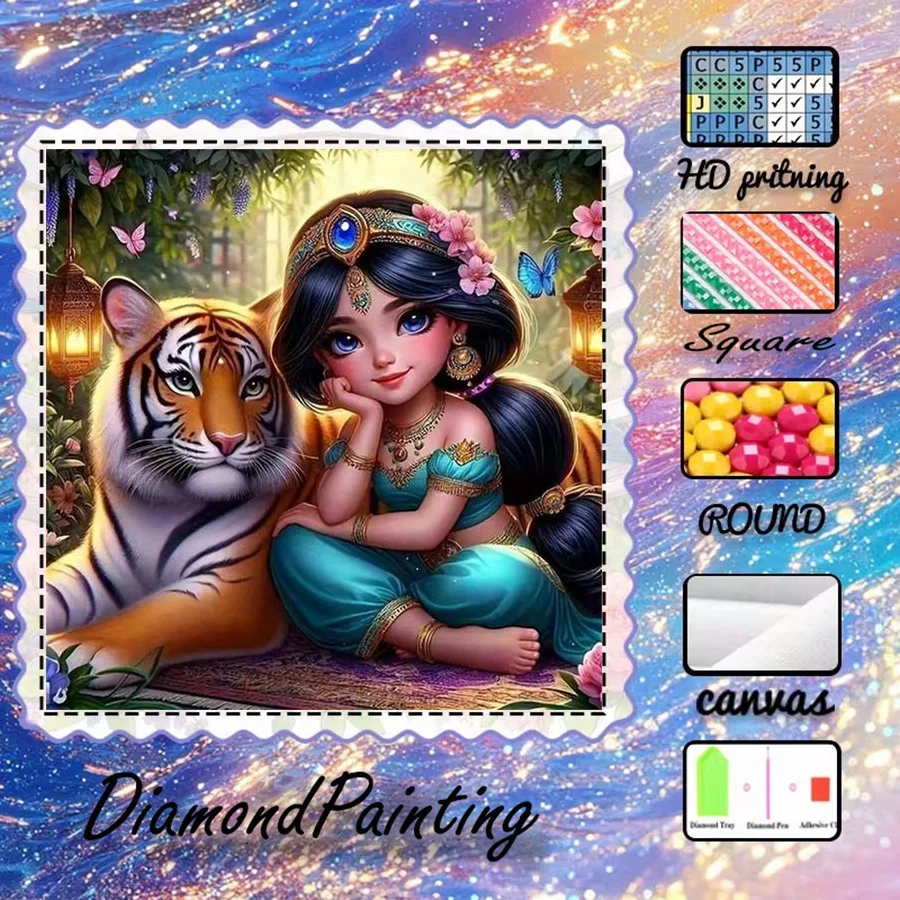 1 piece - Potdemiel-5D-DIY - Flocking cloth - Special drill - Diamond painting set - Tiger Princess - Diamond Art
1 piece - Potdemiel-5D-DIY - Flocking cloth - Special drill - Diamond painting set - Tiger Princess - Diamond Art