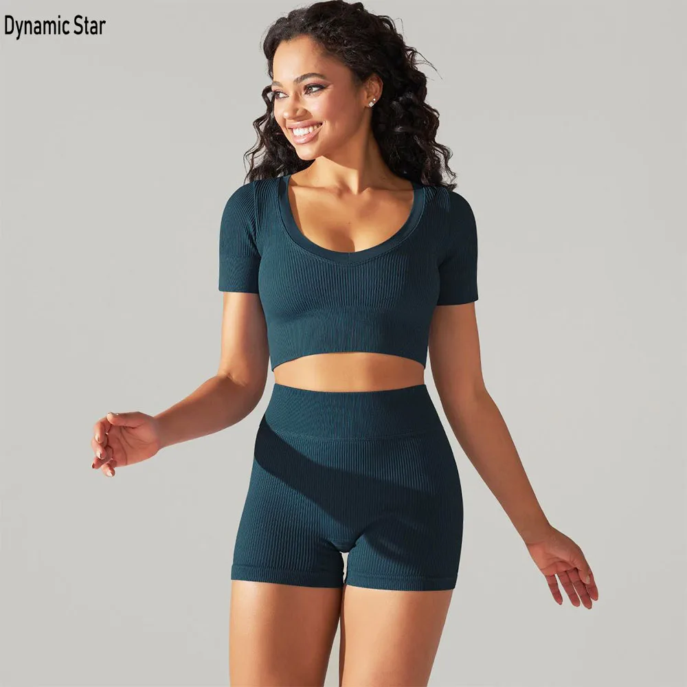 Seamless Yoga Sets Women Sports Suit Peach Hip-lifting Shorts Push Up Leggings Workout Shirts Gym Set For Women Fitness Outfits
Seamless Yoga Sets Women Sports Suit Peach Hip-lifting Shorts Push Up Leggings Workout Shirts Gym Set For Women Fitness Outfits