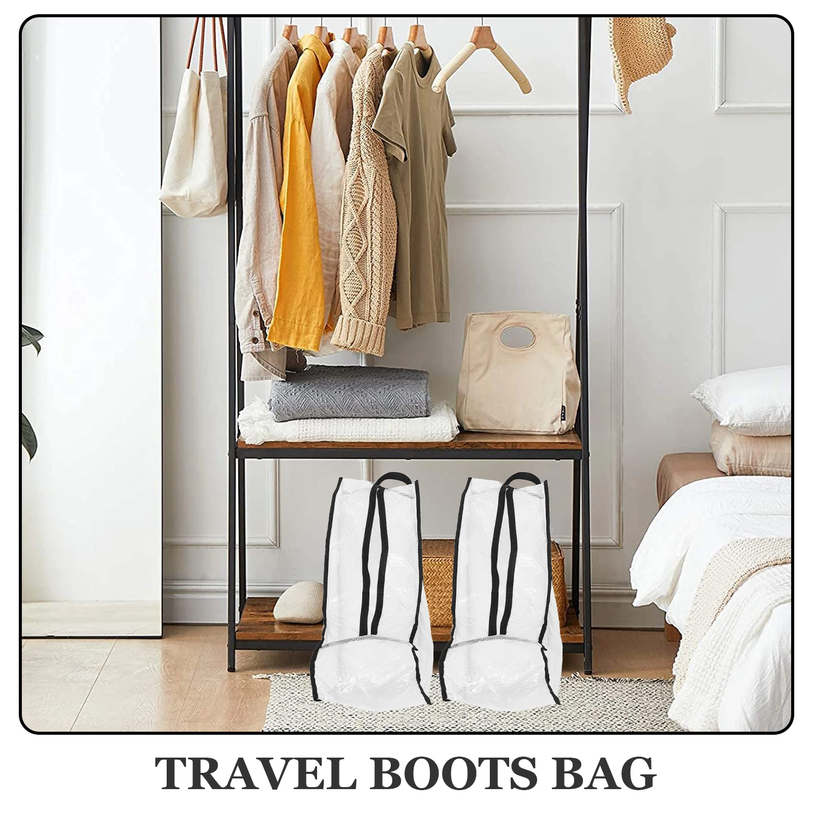 2 Pcs High Boot Storage Bag Shoe Organizer with Zipper Closure Portable Dustproof Waterproof for Travel Daily Use
2 Pcs High Boot Storage Bag Shoe Organizer with Zipper Closure Portable Dustproof Waterproof for Travel Daily Use