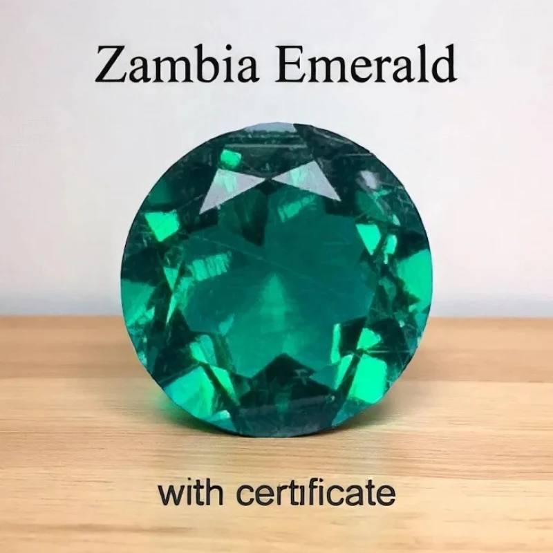 Lab Grown Zambian Emeralds Round Shape Hydrothermal Hand Cutting with Cracks Inclusions Inside Selectable AGL Certificate
Lab Grown Zambian Emeralds Round Shape Hydrothermal Hand Cutting with Cracks Inclusions Inside Selectable AGL Certificate
