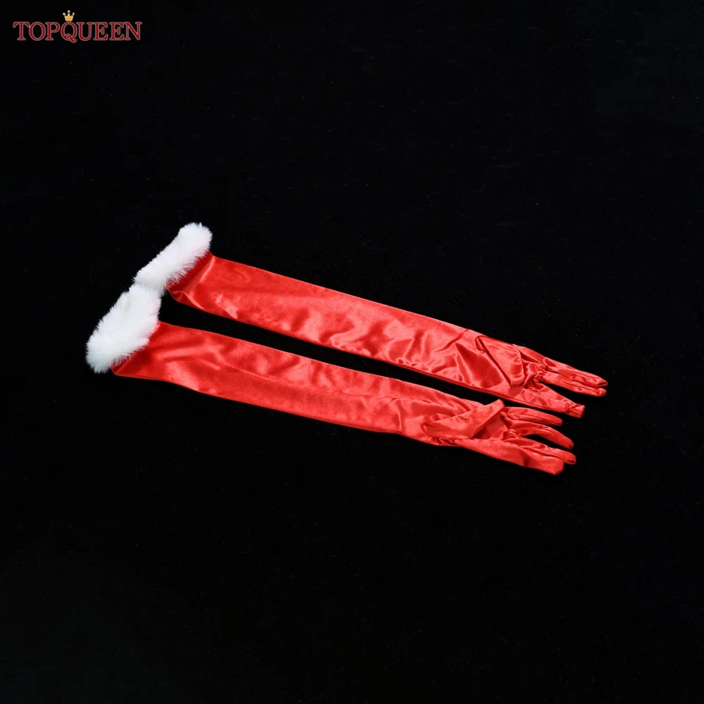 TOPQUEEN Satin Red Fur-trimmed Bridal Long Gloves Vintage Wedding Party Accessories Additions Elbow Length Finger Tulle VM43
TOPQUEEN Satin Red Fur-trimmed Bridal Long Gloves Vintage Wedding Party Accessories Additions Elbow Length Finger Tulle VM43