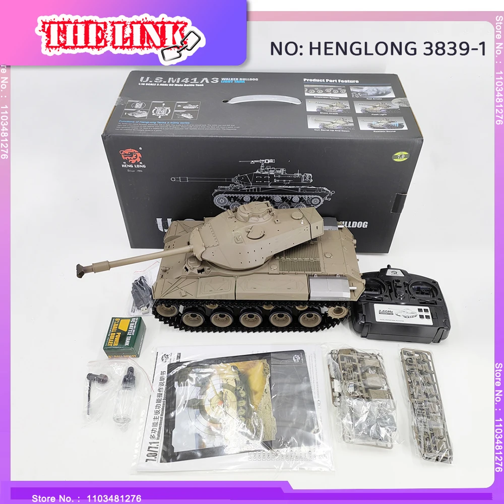 Радиоуправляемые танки Heng Long 1/16 2,4 ГГц 3839 Upgrade Edition US M41A3 Walker Bulldog Light Tank Модель радиоуправляемого танка со звуком и световым танком 14+
Радиоуправляемые танки Heng Long 1/16 2,4 ГГц 3839 Upgrade Edition US M41A3 Walker Bulldog Light Tank Модель радиоуправляемого танка со звуком и световым танком 14+