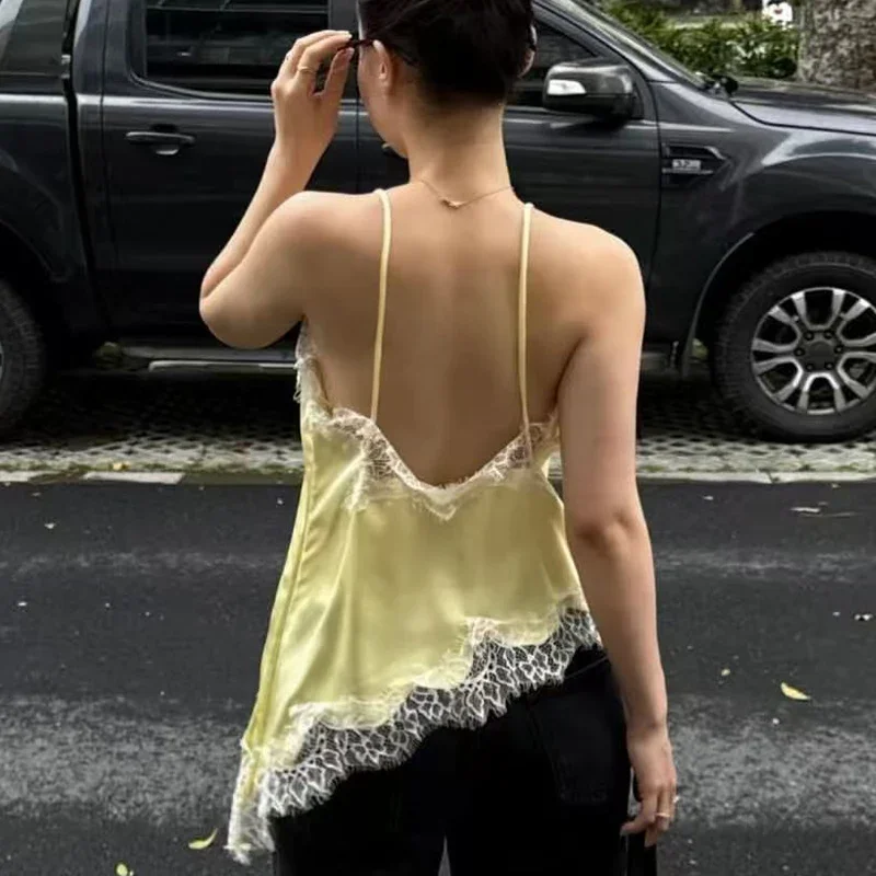 DSMTRC сексуальный топ с открытой спиной, летняя женская пляжная футболка без рукавов на бретелях, кружевная лоскутная короткая майка ярких цветов с пятнами для женщин
DSMTRC сексуальный топ с открытой спиной, летняя женская пляжная футболка без рукавов на бретелях, кружевная лоскутная короткая майка ярких цветов с пятнами для женщин