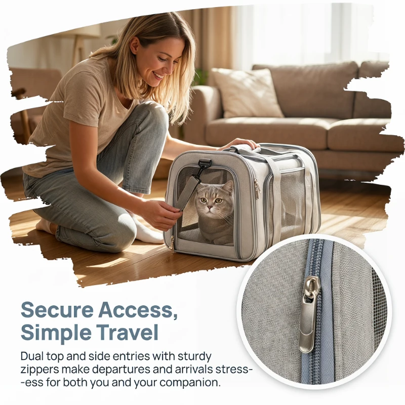 Airline Approved Soft Side Pet Carrier Backpack Dog Cat Travel Bag for Small Dogs Cats Outgoing Transport
Airline Approved Soft Side Pet Carrier Backpack Dog Cat Travel Bag for Small Dogs Cats Outgoing Transport