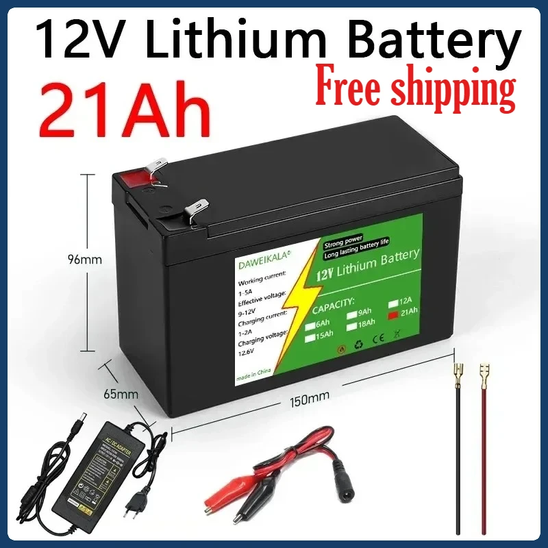 For 12V 21Ah 18650 lithium battery pack 30A sprayer built-in high current BMS electric vehicle battery 12.6V 3A charger
For 12V 21Ah 18650 lithium battery pack 30A sprayer built-in high current BMS electric vehicle battery 12.6V 3A charger