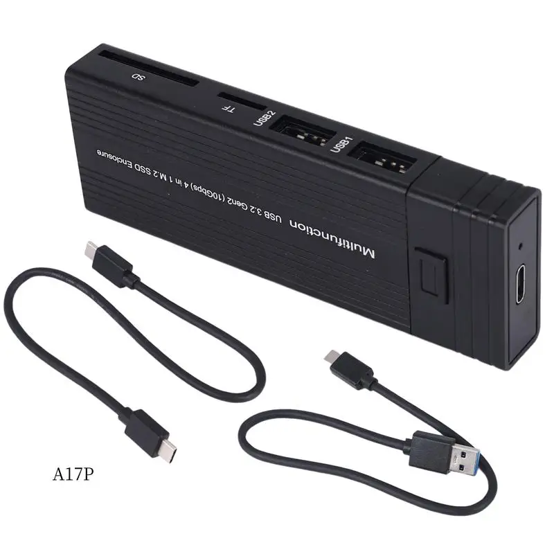 AP-2 In 1 Type C To M.2 NGFF NVME To USB3.0 3.2 10G SSD Enclosure Solid State Drive Box+HUB
AP-2 In 1 Type C To M.2 NGFF NVME To USB3.0 3.2 10G SSD Enclosure Solid State Drive Box+HUB