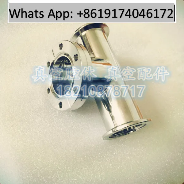 304 stainless steel vacuum KF to CF tee flange joint KF-CF16-25-35-40-50 variable diameter tee
304 stainless steel vacuum KF to CF tee flange joint KF-CF16-25-35-40-50 variable diameter tee