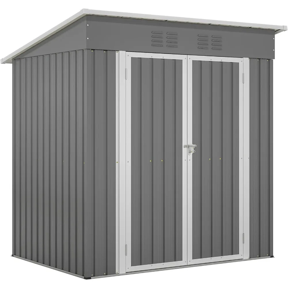 6x4 FT Outdoor Storage Shed - All Weather Metal Garden Tool Shed with Lockable Door, Floor Frame & Vents, Weatherproof Storage S
6x4 FT Outdoor Storage Shed - All Weather Metal Garden Tool Shed with Lockable Door, Floor Frame & Vents, Weatherproof Storage S