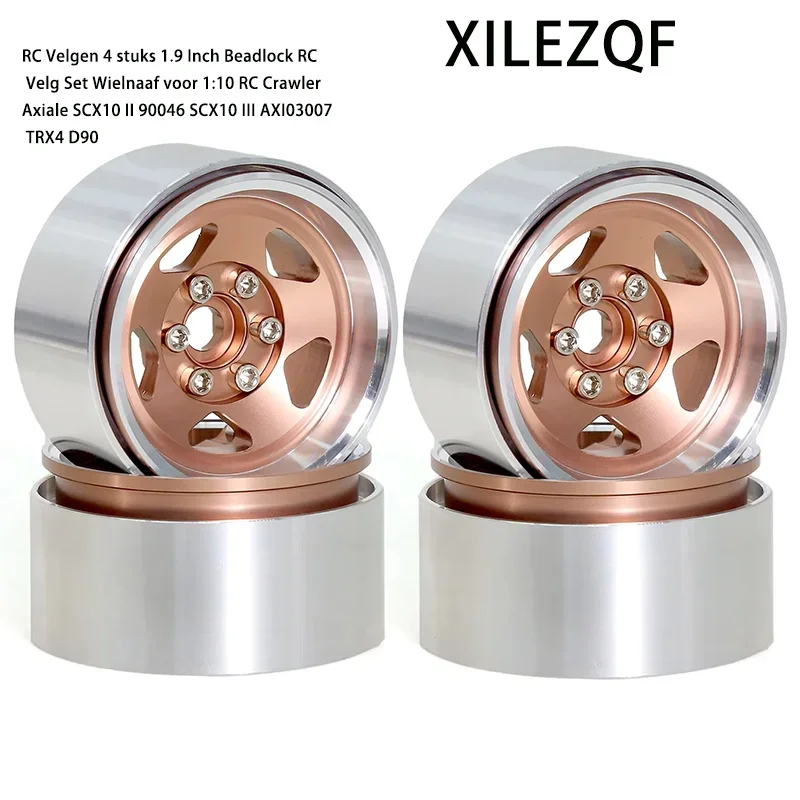 RC Velgen 4 stuks 1.9 Inch Beadlock RC Velg Set Wielnaaf voor 1:10 RC Crawler Axiale SCX10 II 90046 SCX10 III AXI03007
RC Velgen 4 stuks 1.9 Inch Beadlock RC Velg Set Wielnaaf voor 1:10 RC Crawler Axiale SCX10 II 90046 SCX10 III AXI03007
