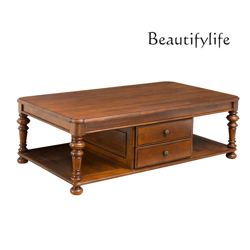 American-Style Solid Wood Villa Coffee Table TV Cabinet So Easy So Beauty Pure Solid Wood Living Room Furniture Tea Table
American-Style Solid Wood Villa Coffee Table TV Cabinet So Easy So Beauty Pure Solid Wood Living Room Furniture Tea Table