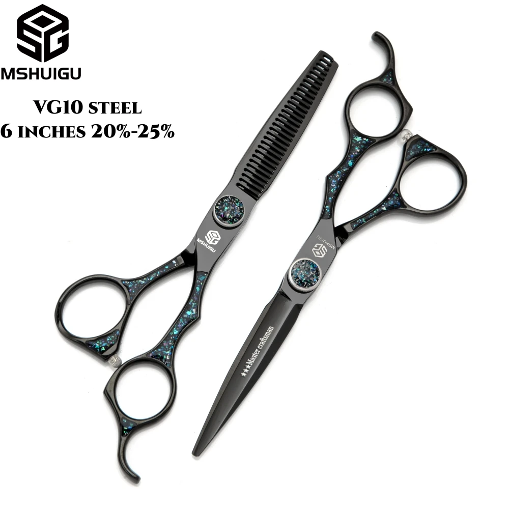 MSHUIGU VG10 Professional Barber Scissors Multifunctional Hair Thinning Shears 6-6.5-7 Inch Suitable for Home And Salon Haircuts
MSHUIGU VG10 Professional Barber Scissors Multifunctional Hair Thinning Shears 6-6.5-7 Inch Suitable for Home And Salon Haircuts