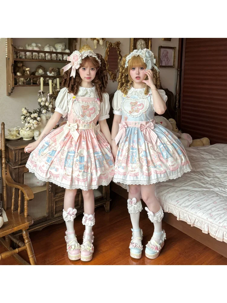 Jelly Girl Original Lolita Strap Dress Bear House Cute Lolita Daily Dress Japanese Sweet Girl Tea Party Jsk Dress
Jelly Girl Original Lolita Strap Dress Bear House Cute Lolita Daily Dress Japanese Sweet Girl Tea Party Jsk Dress