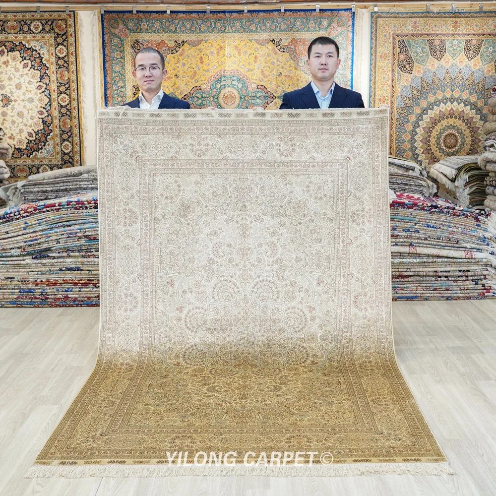152x244cm Antique Hand Knotted Carpet Oriental Handmade Silk Area Rug (YL1000A)
152x244cm Antique Hand Knotted Carpet Oriental Handmade Silk Area Rug (YL1000A)
