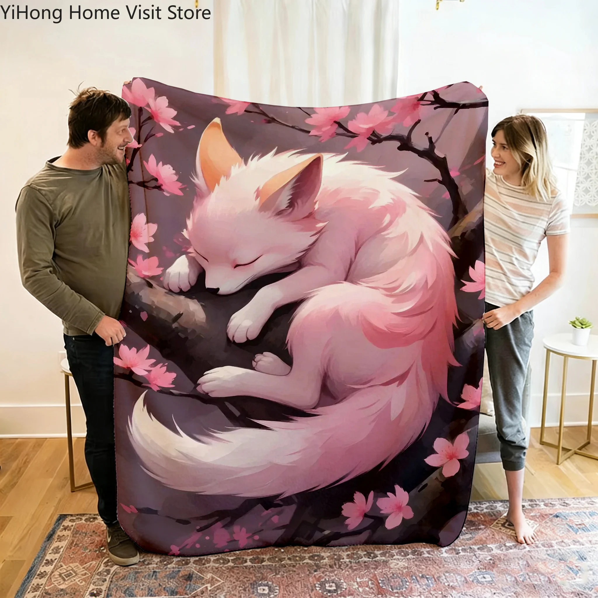 1PC Sakura Nine Tailed Fox Pattern Printed Blanket, Suitable for Sofas, Beds, Offices, Travel, Camping Chairs,Warm Plush Blanket
1PC Sakura Nine Tailed Fox Pattern Printed Blanket, Suitable for Sofas, Beds, Offices, Travel, Camping Chairs,Warm Plush Blanket