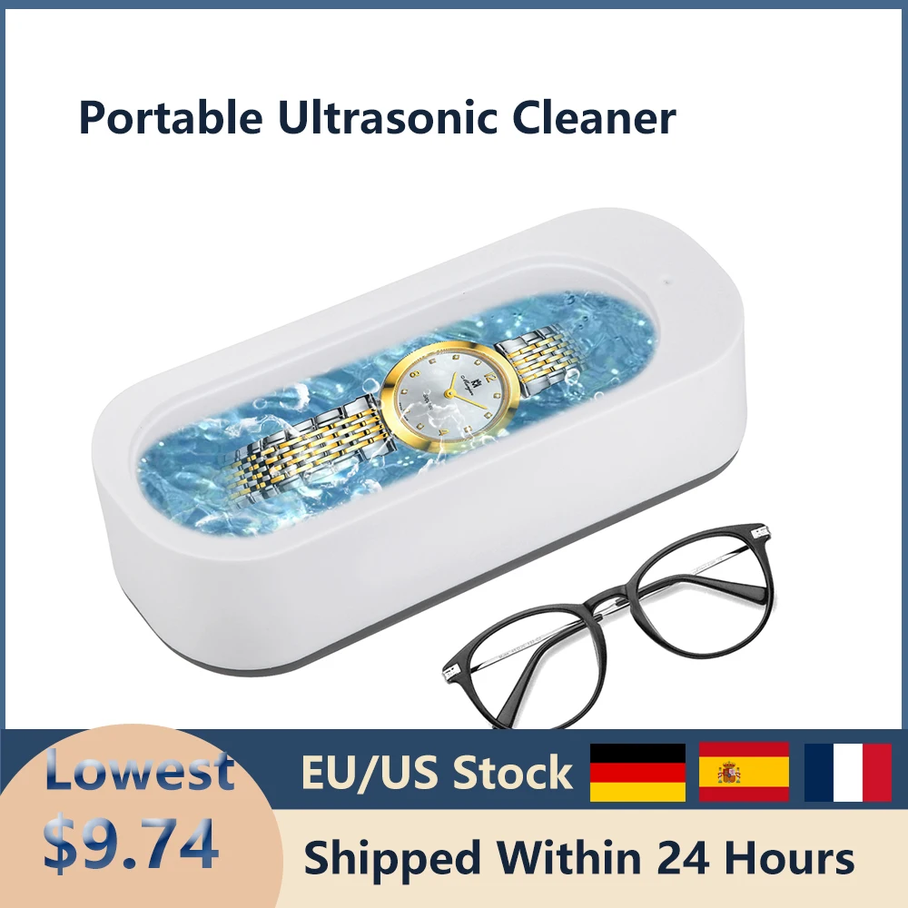 Ultrasonic Jewelry Cleaner Portable Professional Ultrasonic Cleaner for Cleaning Jewelry Eyeglasses Watches Shaver Heads Battery
Ultrasonic Jewelry Cleaner Portable Professional Ultrasonic Cleaner for Cleaning Jewelry Eyeglasses Watches Shaver Heads Battery