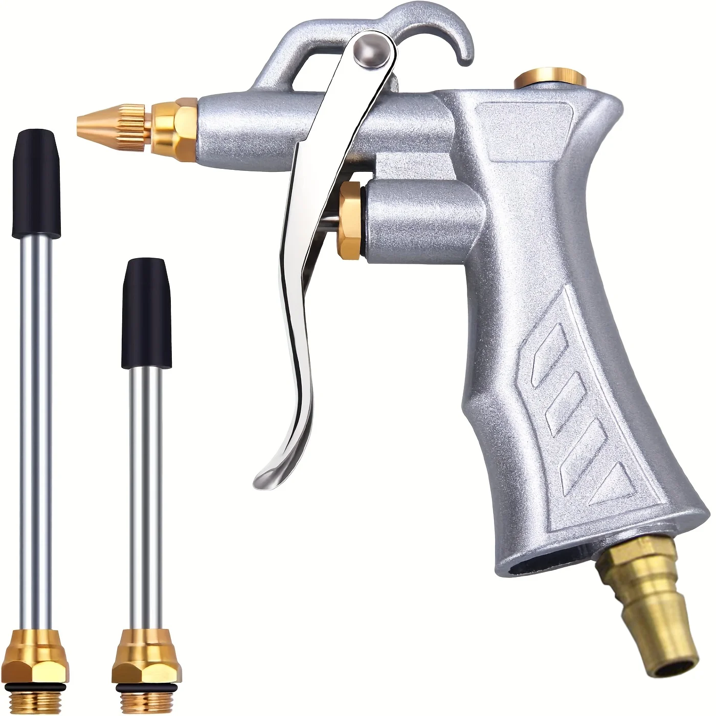 Промышленный пистолет с латунной регулируемой насадкой для воздушного расхода и 2 стальными удлинителями, аксессуары для пневматического воздушного компрессора, инструмент
Промышленный пистолет с латунной регулируемой насадкой для воздушного расхода и 2 стальными удлинителями, аксессуары для пневматического воздушного компрессора, инструмент