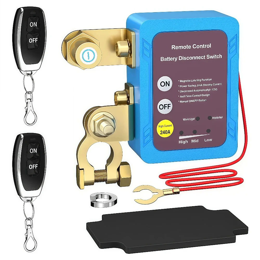 Battery Circuit Breaker Power Switch 12V/24V Cut-off/Leakage Protection Switch With Remote Control Suitable For Cars And Trucks
Battery Circuit Breaker Power Switch 12V/24V Cut-off/Leakage Protection Switch With Remote Control Suitable For Cars And Trucks