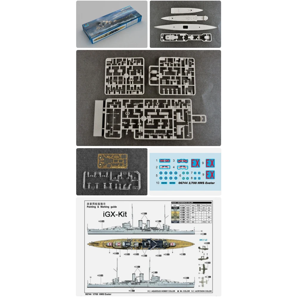 Trumpeter 06744 1/700 Scale HMS Exeter York Class Heavy Cruiser Ship Toy Hobby Assembly Plastic Model Building Kit
Trumpeter 06744 1/700 Scale HMS Exeter York Class Heavy Cruiser Ship Toy Hobby Assembly Plastic Model Building Kit