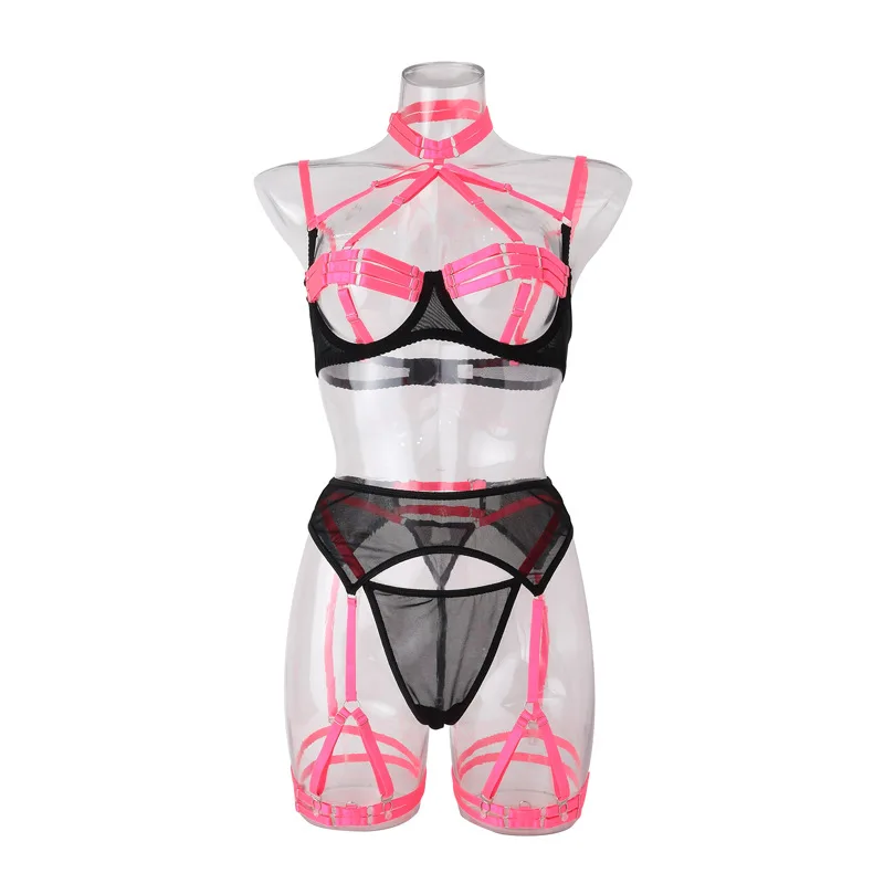 Sexy Cupless Open Bra Lingerie Set 3pcs Bondage Garter Belt Mesh Underwear For Women Hot Night Sleep Wear Intimates Black S M L
Sexy Cupless Open Bra Lingerie Set 3pcs Bondage Garter Belt Mesh Underwear For Women Hot Night Sleep Wear Intimates Black S M L