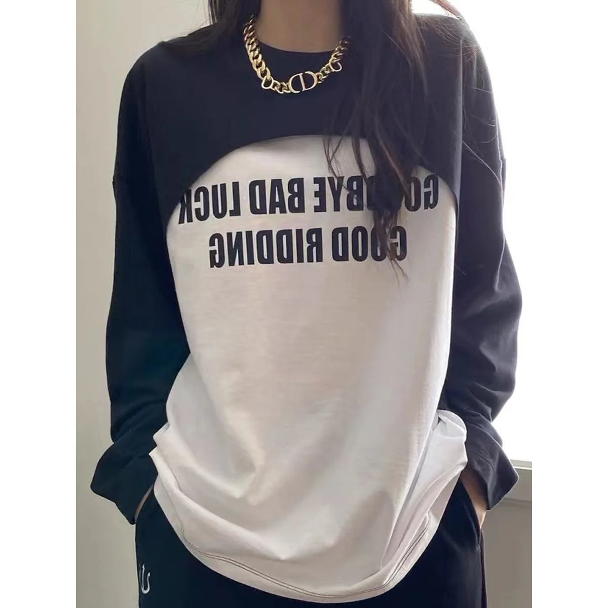 plus Size Women's Long Sleeve T-Shirt Spring Autumn Loose Meat Concealing Versatile Base Shirt Trendy Underwear Top
plus Size Women's Long Sleeve T-Shirt Spring Autumn Loose Meat Concealing Versatile Base Shirt Trendy Underwear Top