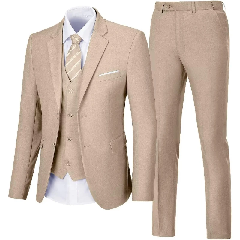 Men's Suit 3 Piece Wedding Suits 2 Buttons Slim Fit Tuxedo Set For Men Prom Casual Business Man Jacket Blazer Vest Pant
Men's Suit 3 Piece Wedding Suits 2 Buttons Slim Fit Tuxedo Set For Men Prom Casual Business Man Jacket Blazer Vest Pant